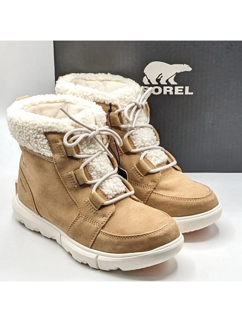 Sorel Explorer II Carnival Cozy WP Womens Waterproof Boots Size 7 Canoe/Sea Salt